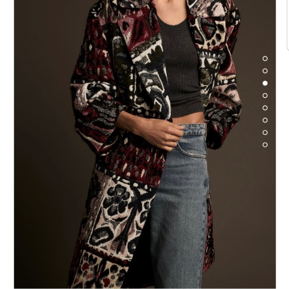 Zara jacquard jacket coat